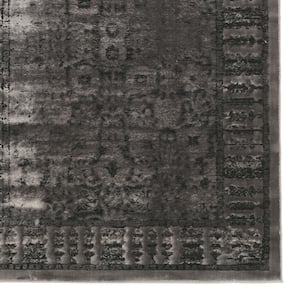 Atomic Isphahan Grey and Black 8 ft. x 11 ft. Area rug