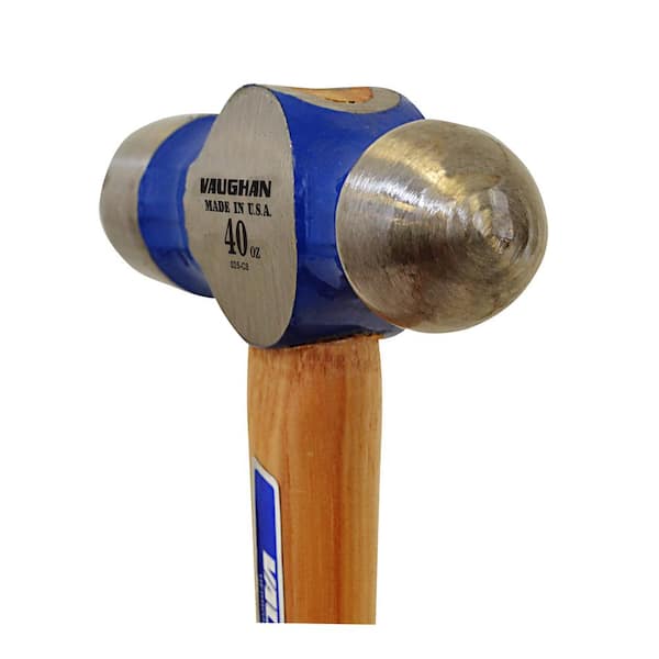Vaughan 40 oz. Steel Ball Pein Hammer with 15 in. Hardwood Handle TC640 -  The Home Depot
