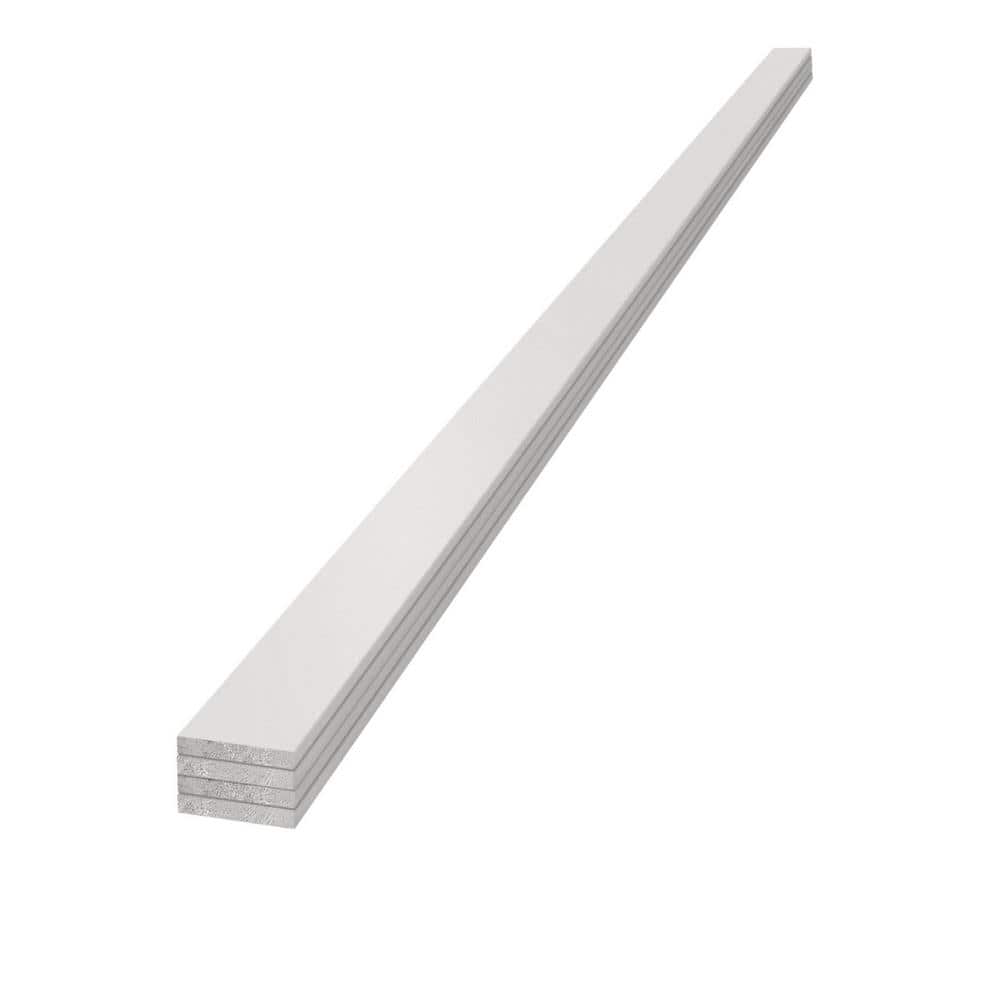 Edge 1 in. x 4 in. x 8 ft. Timeless Primed White Smooth Wood Pine