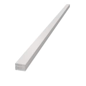 1 in. x 4 in. x 8 ft. Timeless Primed White Smooth Wood Pine Trim Board (4-Pack)