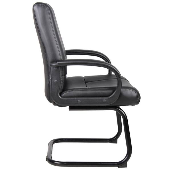 Black Caresoft 350 lbs Capacity Doctor Office Reception Area Guest Chair 