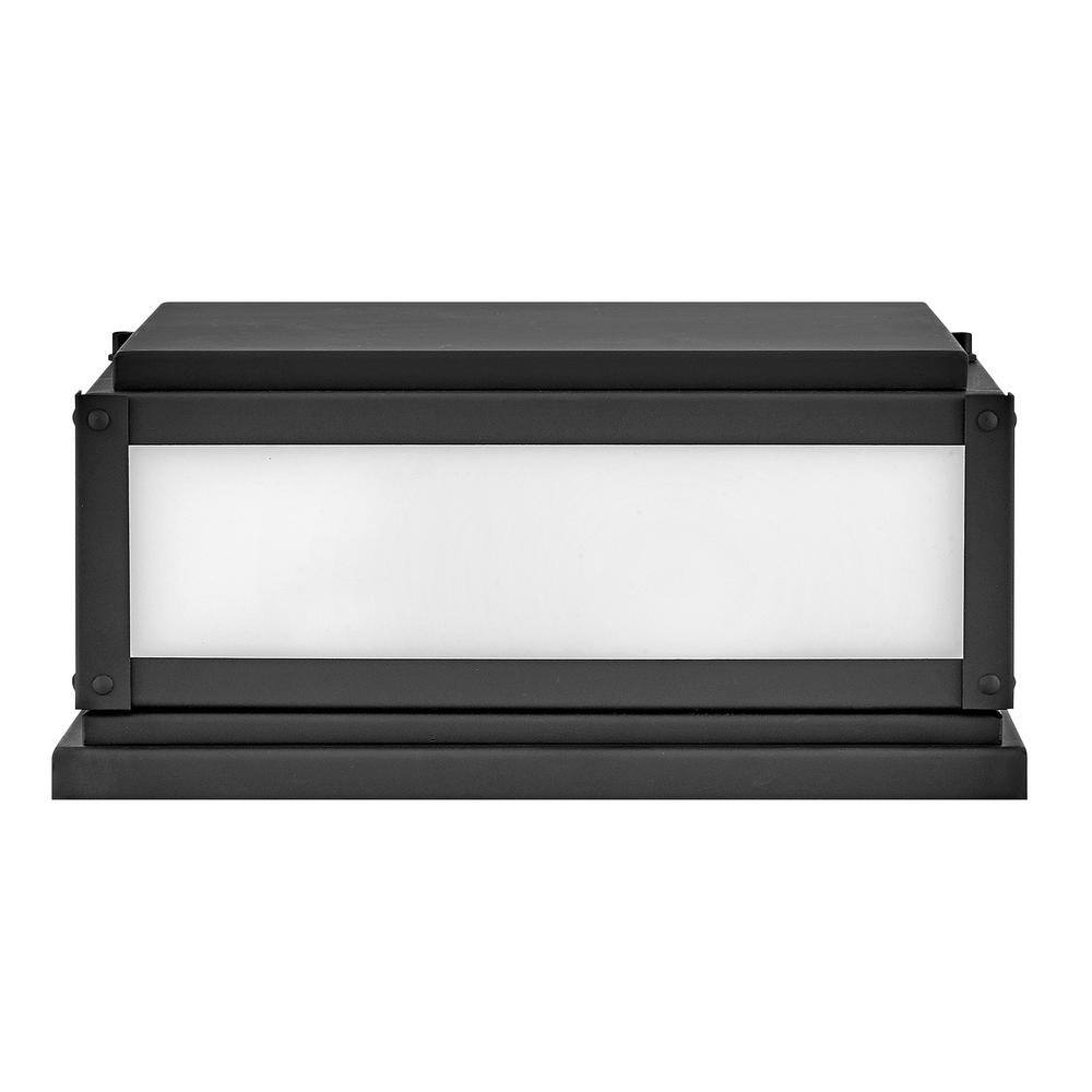 Max Black Aluminum 2-Light Outdoor Pier Mount Light
