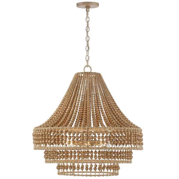 Crystorama Silas 6-Light Burnished Silver Chandelier