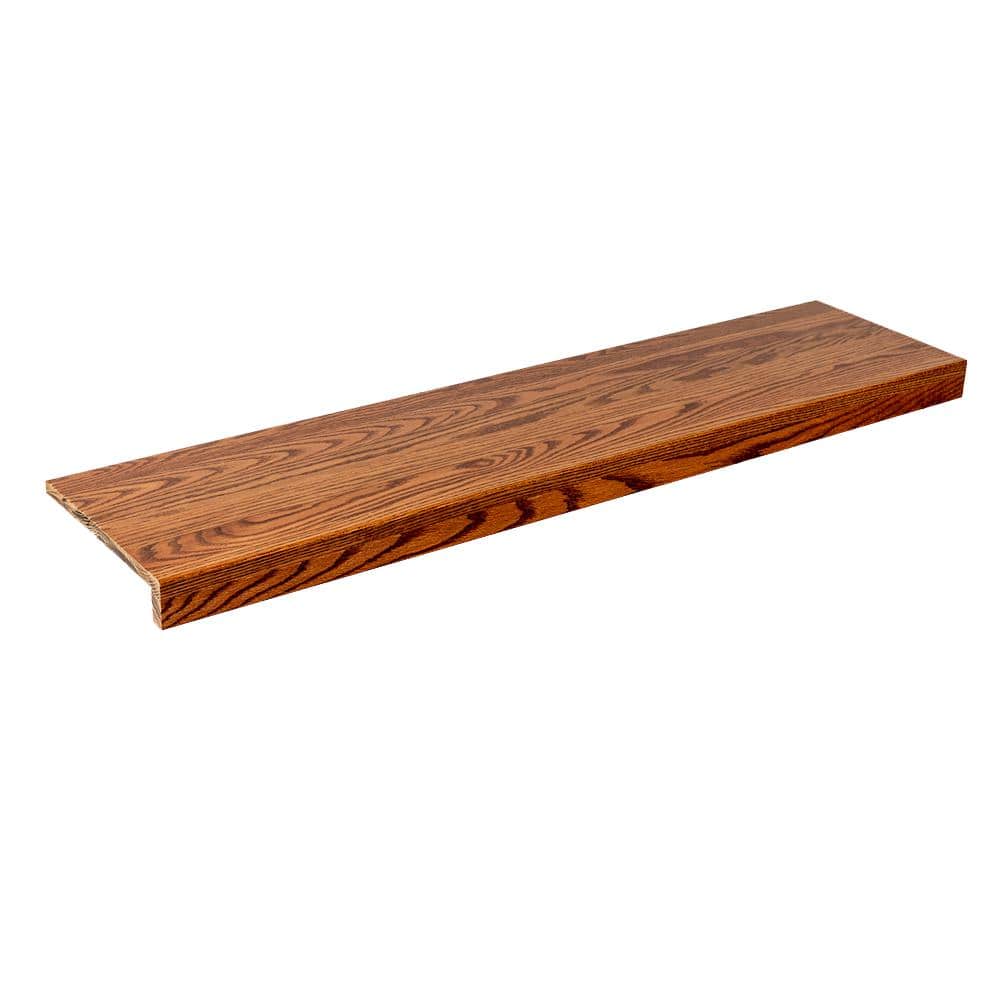 Retread 0.625 in. x 11.5 in. x 48 in. Prefinished Gunstock Red Oak No Return Square Edge Stair Tread price history on PriceWatchPro