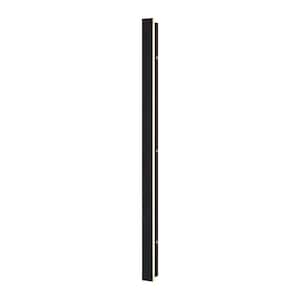Hannah 39 in. Modern Linear Acrylic IP65 Waterproof Hardwired Black Outdoor Barn Wall Sconce Light, Integrated LED