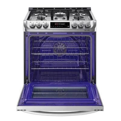 6.3 cu. ft. Slide-In Gas Range with ProBake Convection Oven with EasyClean in Stainless Steel