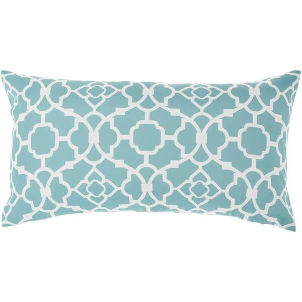 Blu Dot Duck Square Pillow in Blue/Red/Gray