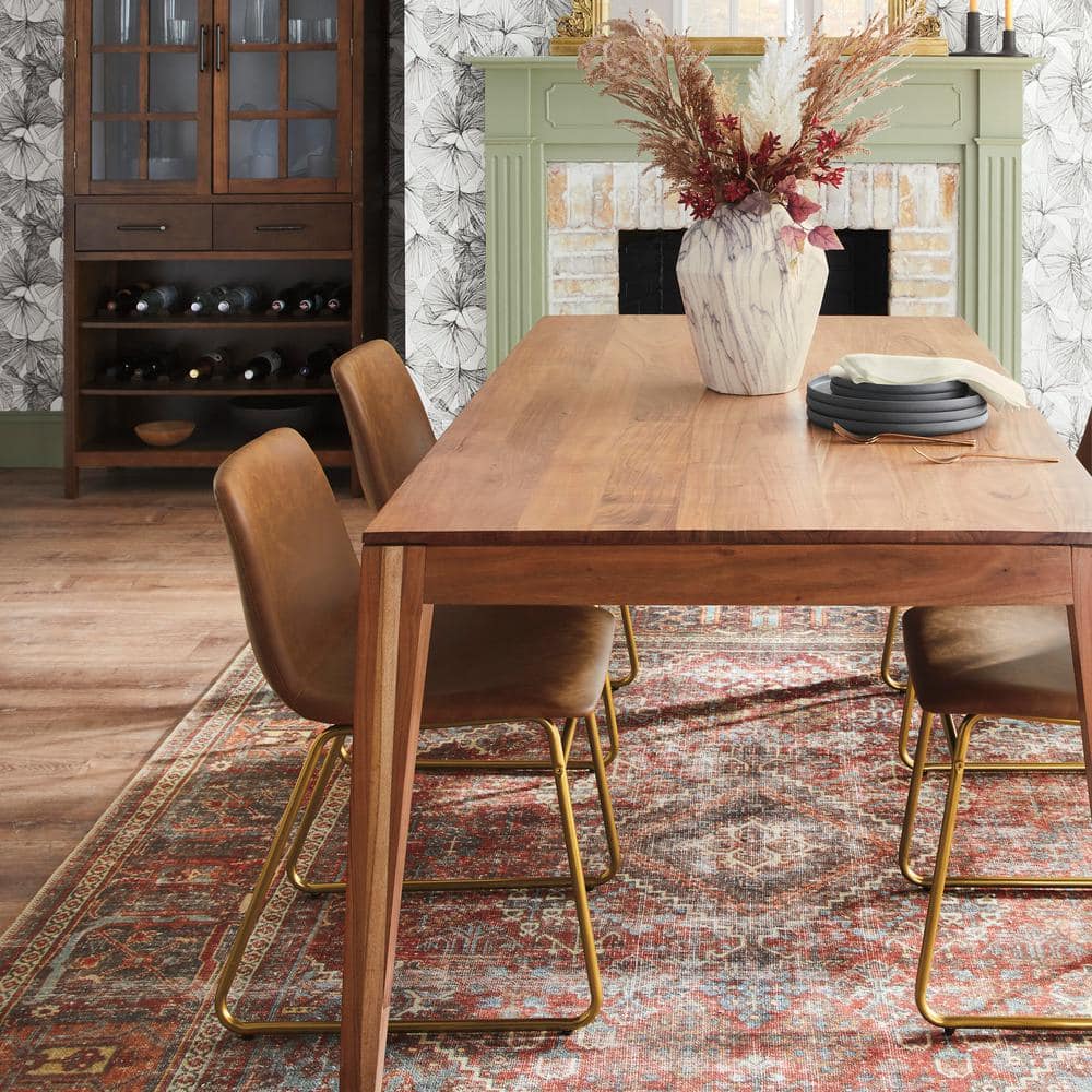 Loren Red and Midnight Bohemian Wool Runner Rug
