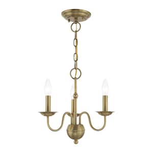 Livex Lighting Williamsburgh 5 Light Antique Brass Chandelier 5005-01 - The  Home Depot