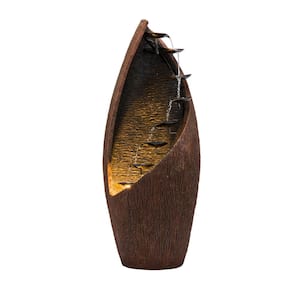 43 in. Tall Indoor/Outdoor Tiered Fountain with Replaceable LED Lights