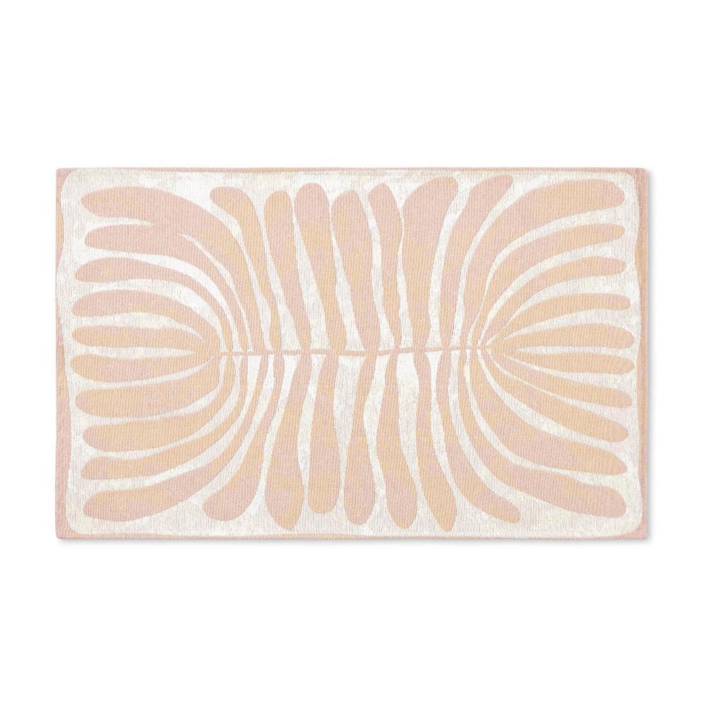 TOWN COUNTRY LIVING Luxe Livie Matisse Cutout Taupe 24 In X 40 In   Taupe Town Country Living Kitchen Mats 3 E006 179 64 1000 