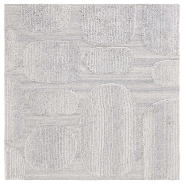 SAFAVIEH Manhattan Gray 6 ft. x 6 ft. Geometric Square Area Rug