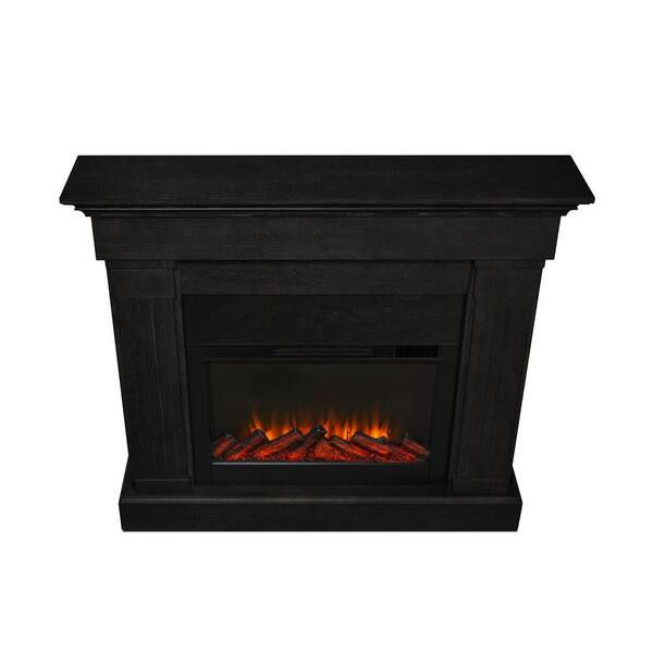 Real Flame Crawford Slim 48 in. Freestanding Wooden Electric Fireplace in  Black 8020E-BLK - The Home Depot