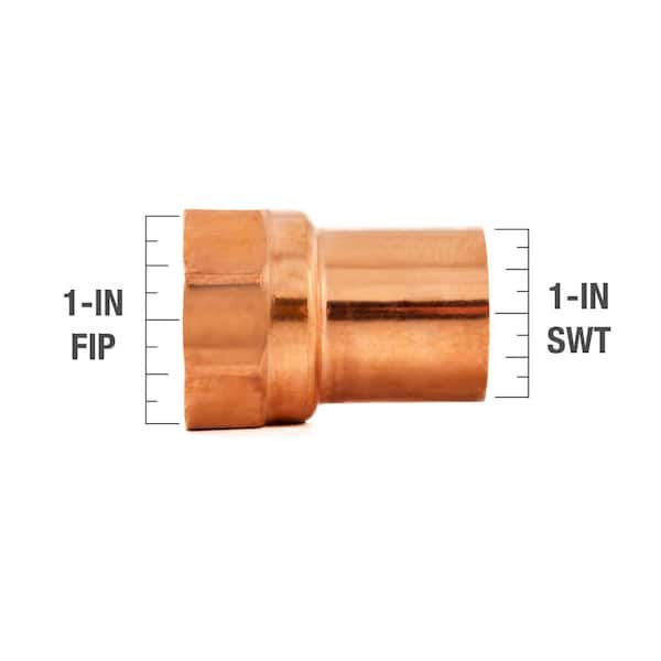 Everbilt 1 in. Copper Pressure Cup x FIP Female Adapter