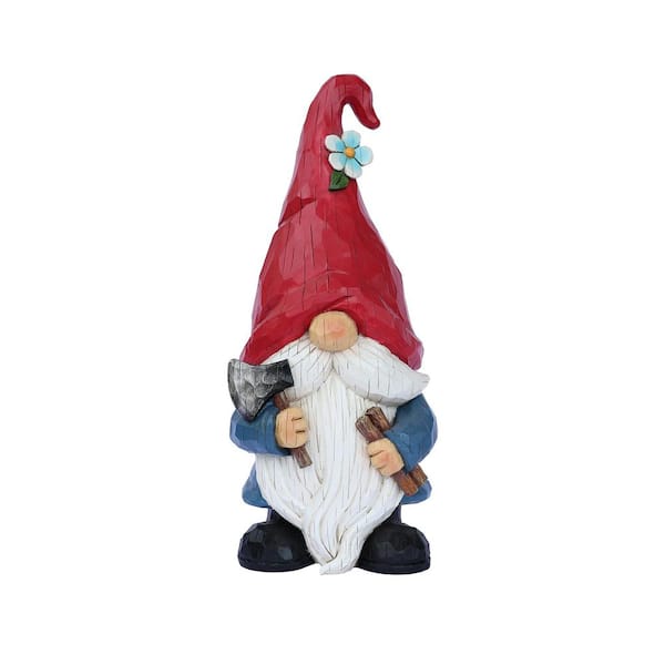 HI-LINE GIFT LTD 14 in. Garden Gnome Chopping Wood