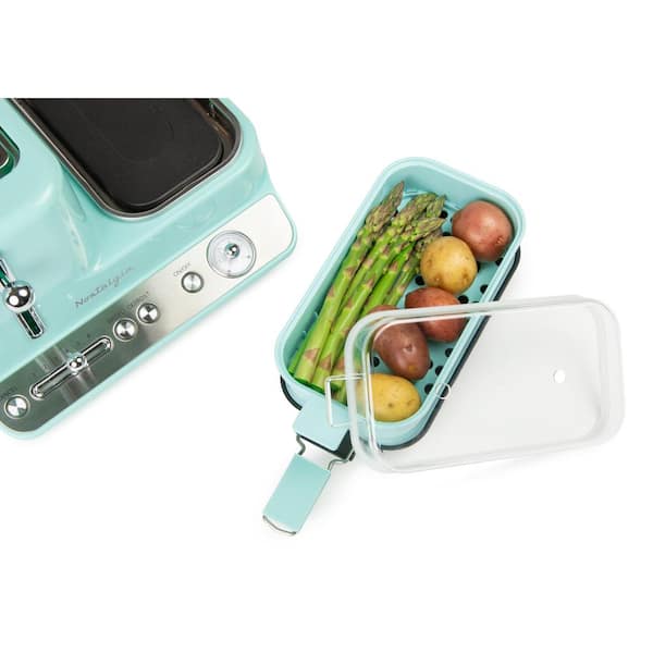 Nostalgia 500 W MyMini Single Slice Aqua Toaster with Wide Slot NMSST1AQ -  The Home Depot