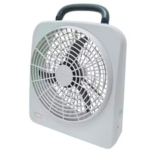 10-Portable Fan with Dual Power Options of 12-Volt or D Cell Batteries
