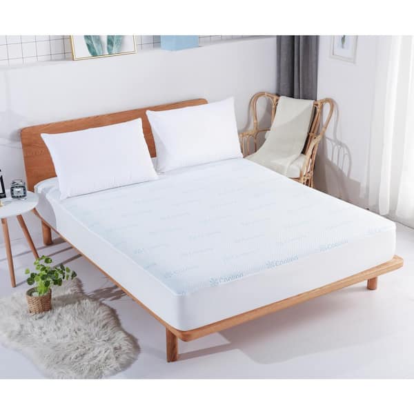 J&V TEXTILES Copper Infused Queen Polyester Mattress Protector