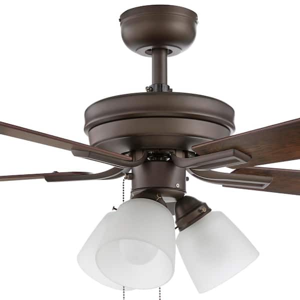 Sinclair II 44 in. Indoor Oil Rubbed Bronze LED Ceiling Fan with Light