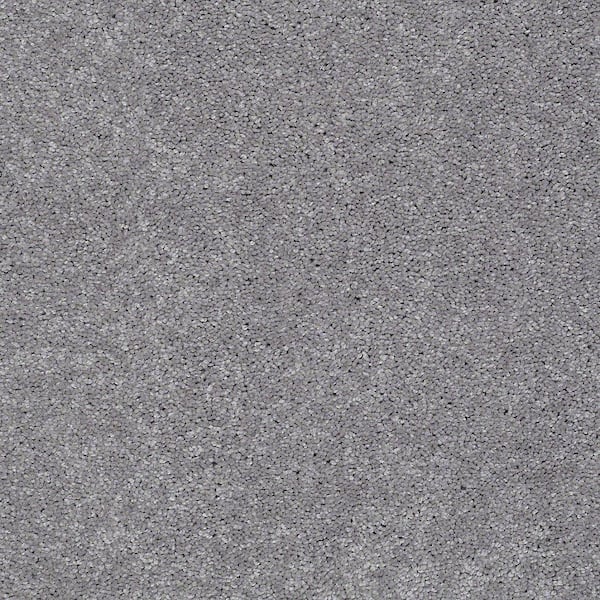 Brave Soul I - Liquid Mercury - Gray 15 ft. 34.7 oz. Polyester Texture Carpet - Installation Required