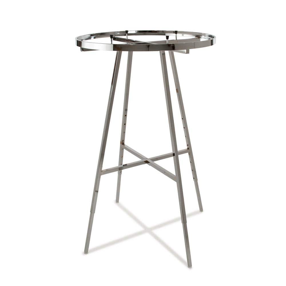 36 in. W x 66 in. H Round Chrome Metal Clothes Rack with Rectangular Tubing