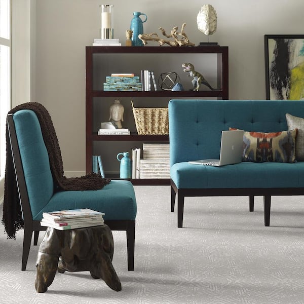 Starlore - Rock Crystal - Gray 39.3 oz. Nylon Pattern Carpet - Installation Required