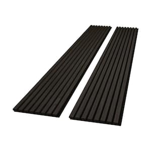 1 in. x 2-1/8 ft. x 8 ft. Slatted Acoustic Black Interlocking Decorative Wall Paneling 2-Pieces (16.54 Sq. Ft./Pack)