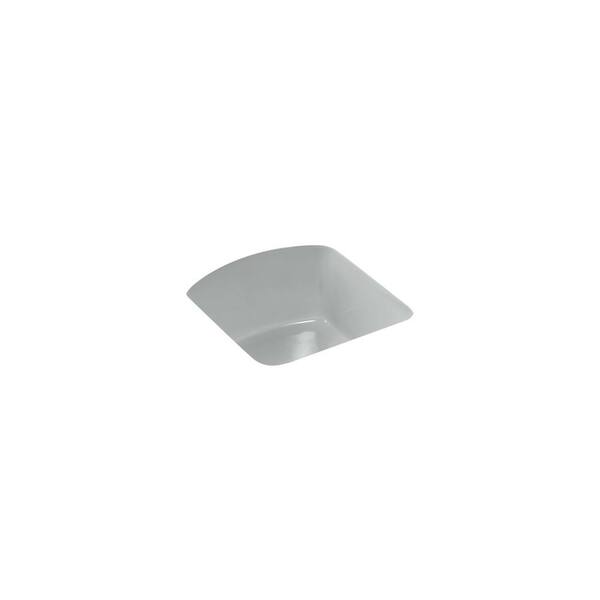 KOHLER Napa Gray 19 in. Cast Iron Undermount Bar Sink in Ice Grey
