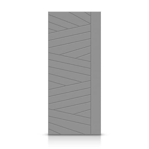 42 in. x 80 in. Hollow Core Light Gray Painted Composite MDF Interior Door Slab
