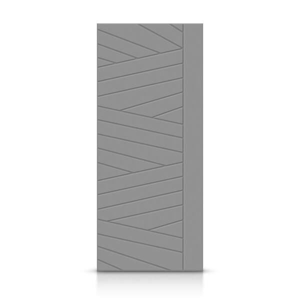 CALHOME 42 in. x 96 in. Hollow Core Light Gray Painted Composite MDF Interior Door Slab
