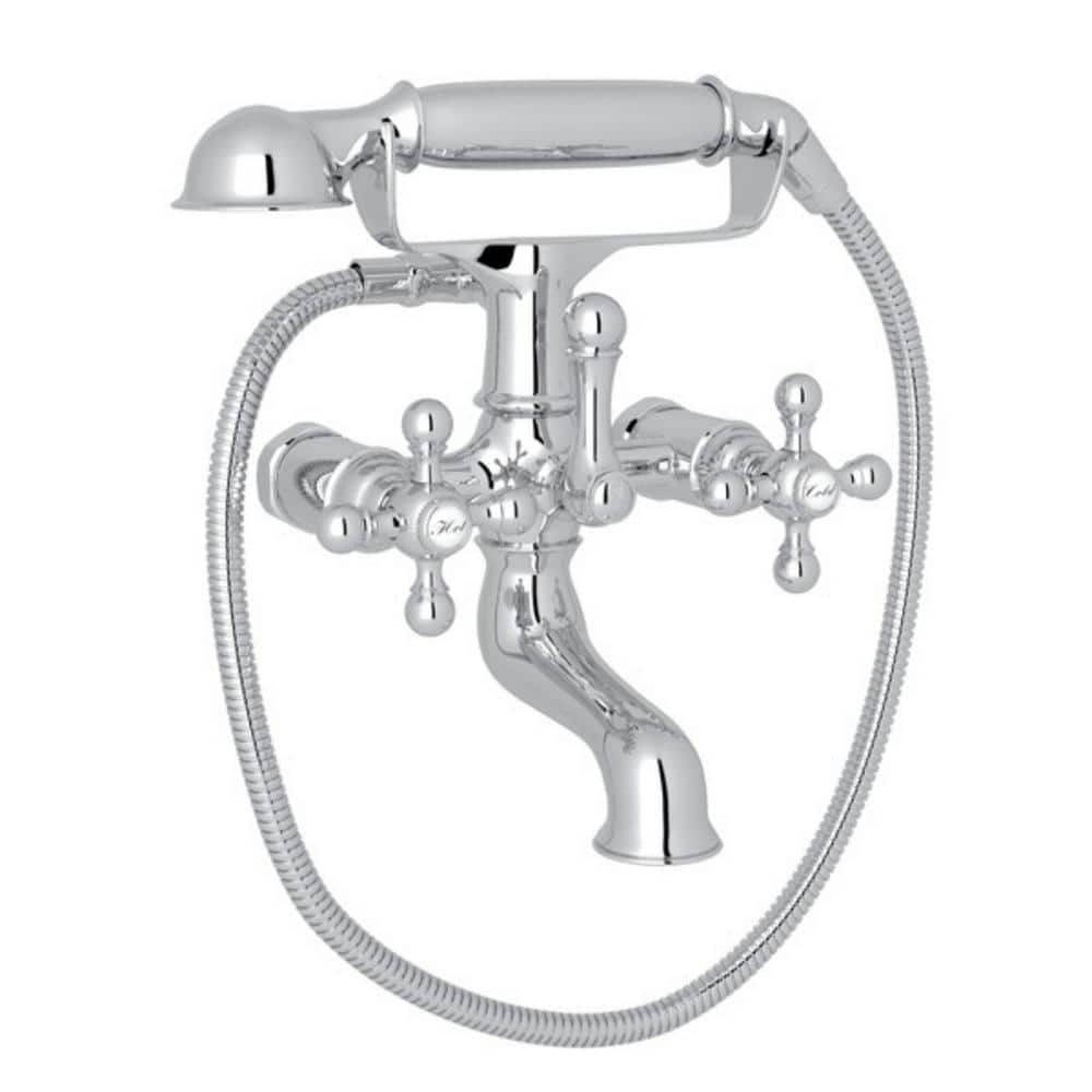 UPC 824438075221 product image for Arcana 2-Handle Wall Mounted Roman Tub Faucet in. Polished Chrome | upcitemdb.com