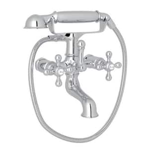 Arcana 2-Handle Wall Mounted Roman Tub Faucet in. Polished Chrome