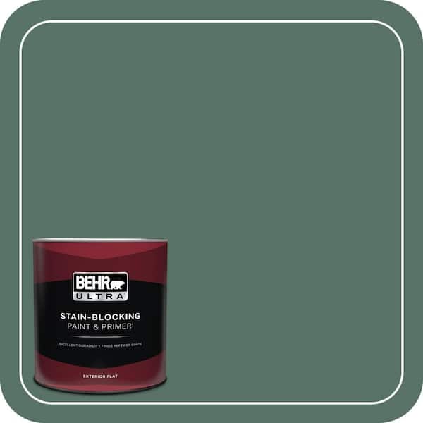 BEHR ULTRA 1 qt. #470F-6 Hilltop Flat Exterior Paint & Primer