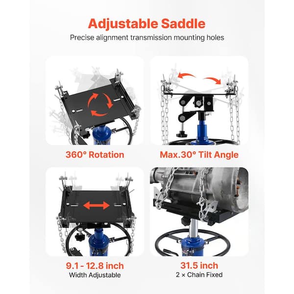 SKYSHALO Hydraulic Transmission Jack, 1322 lbs. Capacity