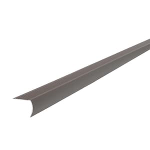 1-1/8 in. x 1-1/8 in. x 36 in. Satin Nickel Aluminum Brushed Stair Nosing
