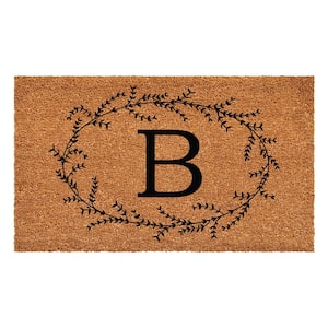 Rustic Leaf Vine Monogrammed Doormat, 36" x 72" (Letter B)