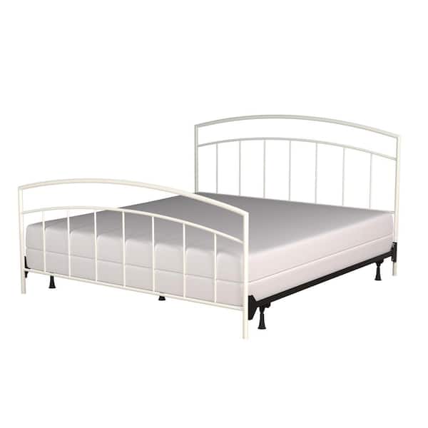 Hillsdale Furniture Julien White Metal Frame King Panel Bed