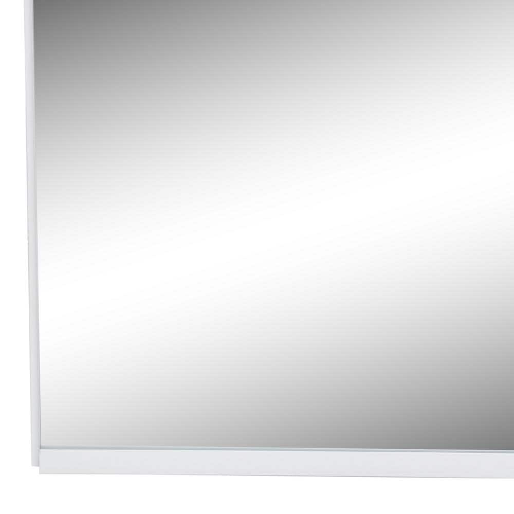 White Prefinished Mirrored Glass Smooth Sliding Closet Door, 60x80 inches