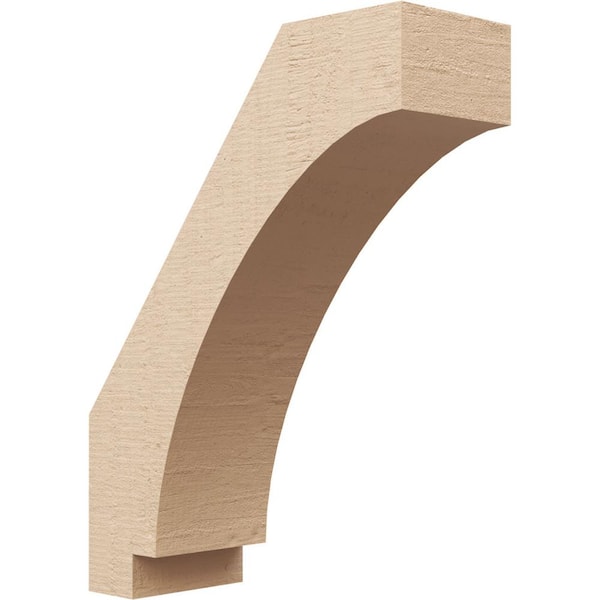 Ekena Millwork 5 in. x 18 in. x 14 in. Imperial Rough Cedar Woodgrain Timberthane Polyurethane Knee Brace, Primed