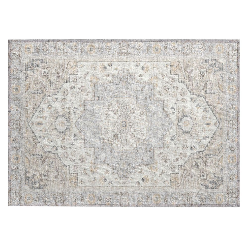 Chantille Machine Washable Indoor/Outdoor Abstract ACN2674 Silver 2 ft. x 3 ft. Accent Rug price history on PriceWatchPro