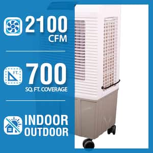 2,100 CFM 3-Speed Portable Evaporative Cooler (Swamp Cooler) for 700 sq. ft.