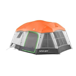 Ozark 16-Person 3 Season Family Cabin Tent with Fly Canopy, Beige