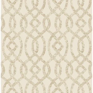 Ethereal Bronze Trellis Strippable Wallpaper (Covers 56.4 sq. ft.)
