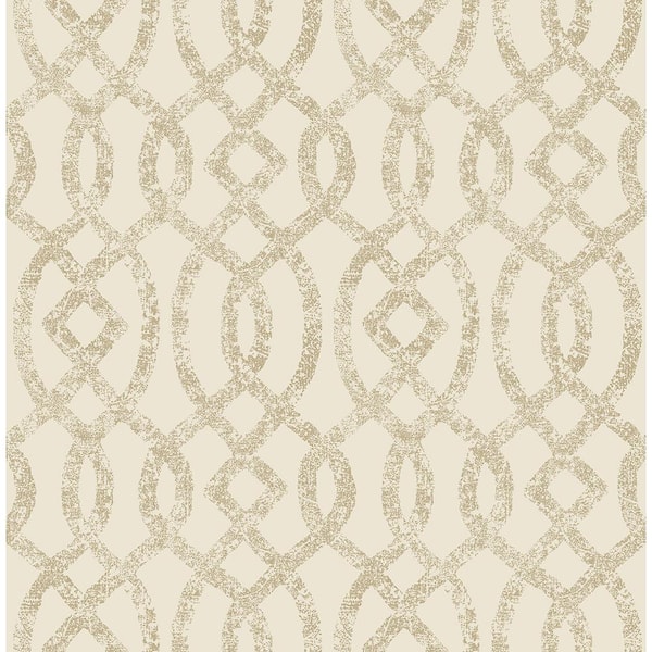 A-Street Prints Ethereal Bronze Trellis Strippable Wallpaper (Covers 56.4 sq. ft.)