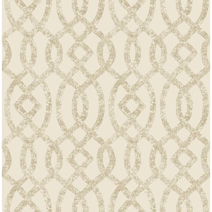 Ethereal Bronze Trellis Bronze Wallpaper Sample