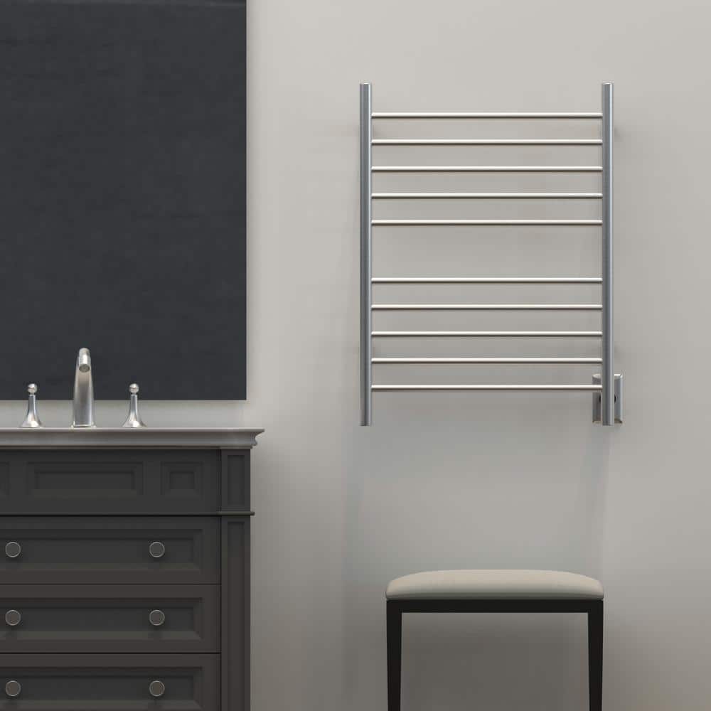Radiant Small Brushed Stainless Steel Wall-Mounted Towel Warmer