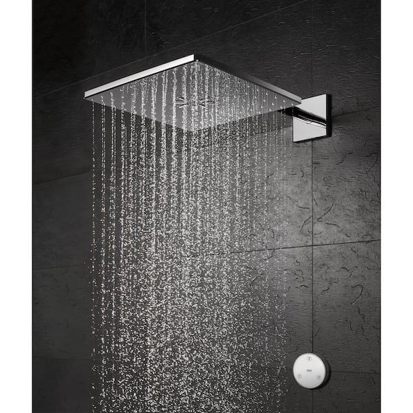 Rain shower Smartconnect 310 2-Spray with 1.75 GPM 12 in. Wall Mount Fixed Shower Head with Remote in StarLight Chrome