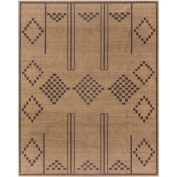 Ez Jute Brown 8 ft. x 10 ft. Machine-Washable Rug