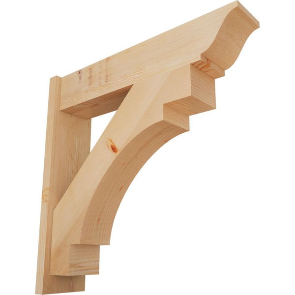 Ekena Millwork 8 in. x 32 in. x 32 in. Douglas Fir Merced Traditional Smooth Outlooker
