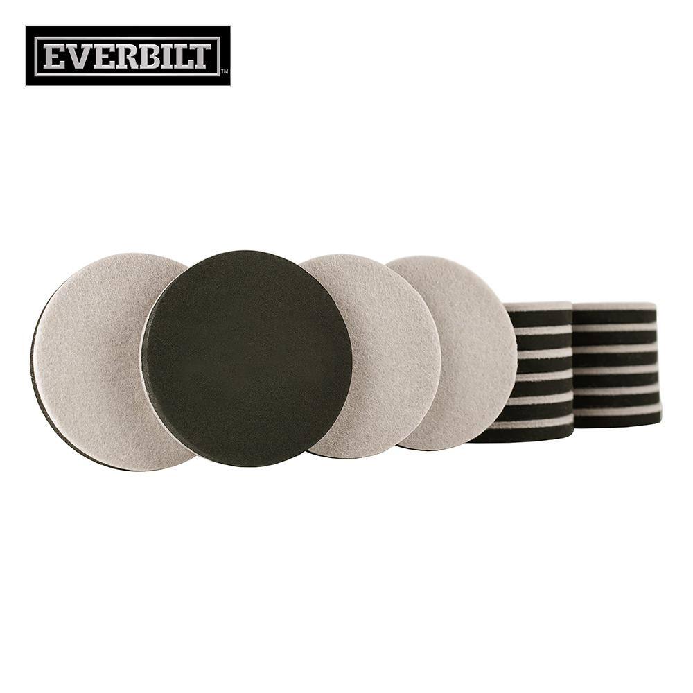 3-1/2 in. Beige and Black Round Felt Heavy Duty Furniture Slider Pads for Hard Floors (16-Pack) price history on PriceWatchPro